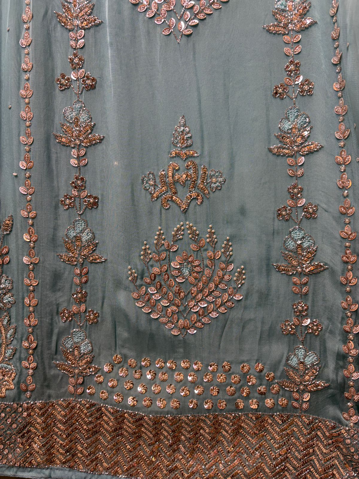 Zariha Organza Suit (Blue)