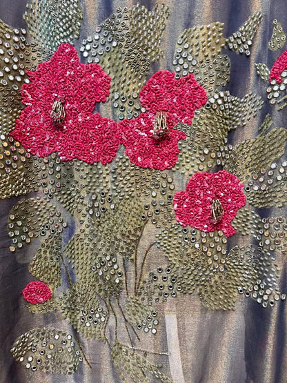 Rimaira Organza Grace Suit (Silver Grey)