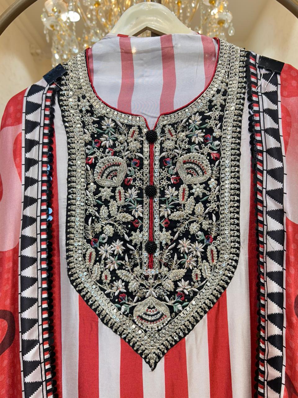 Mehira Silk Grace Suit (Red)