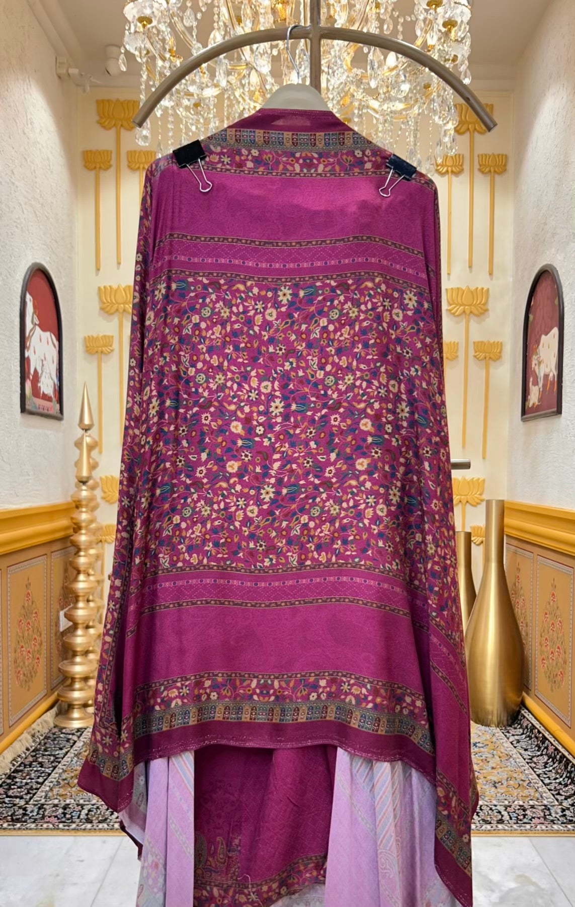 Mehroza Pashmkaar Suit (Magenta)