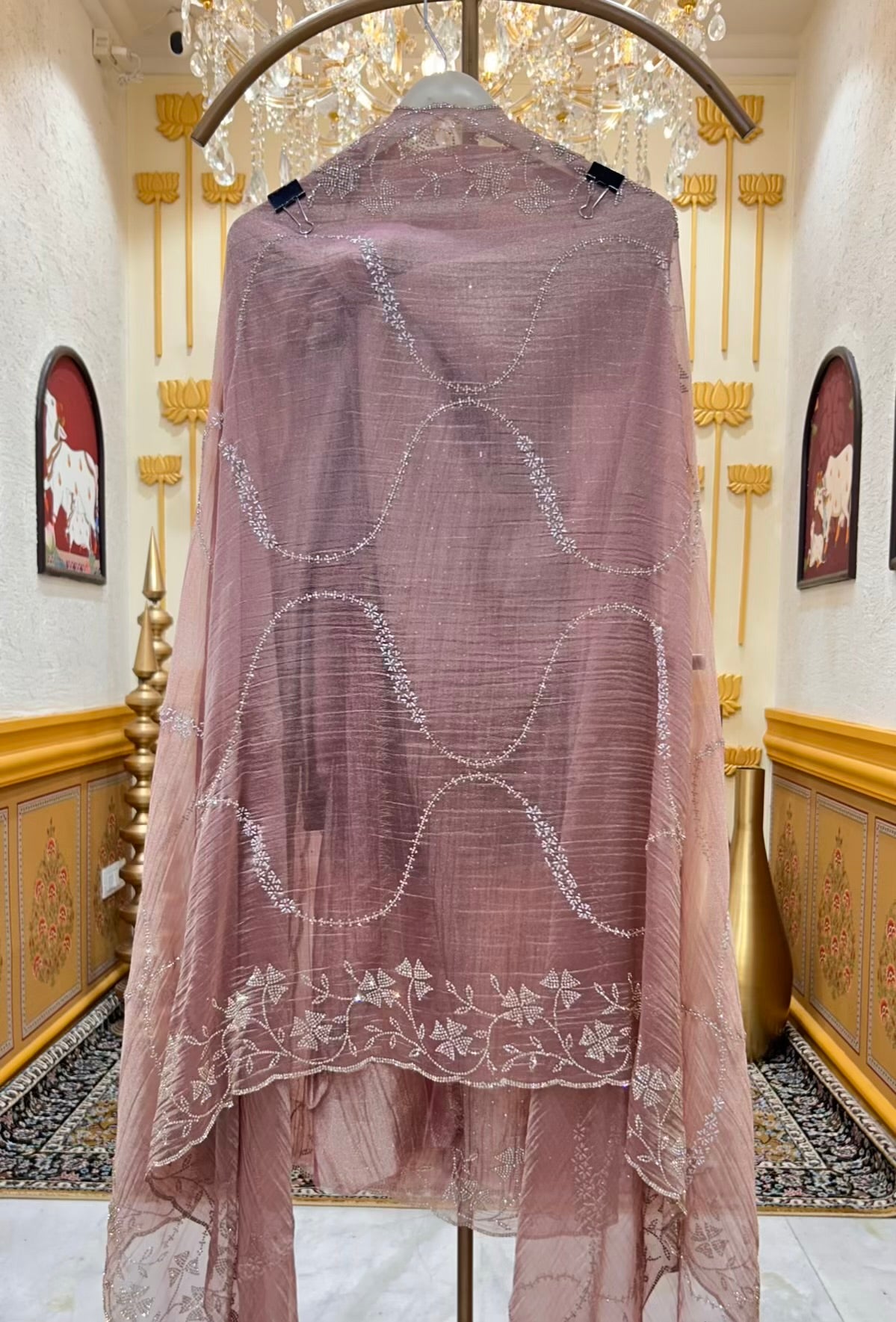 Naazira Stone Élan Suit (Onion Pink)