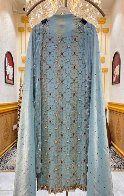 Mysha Shimmer Organza Suit