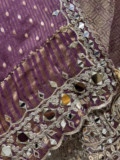Nazneen Shimmer Dori Suit (Lavender)