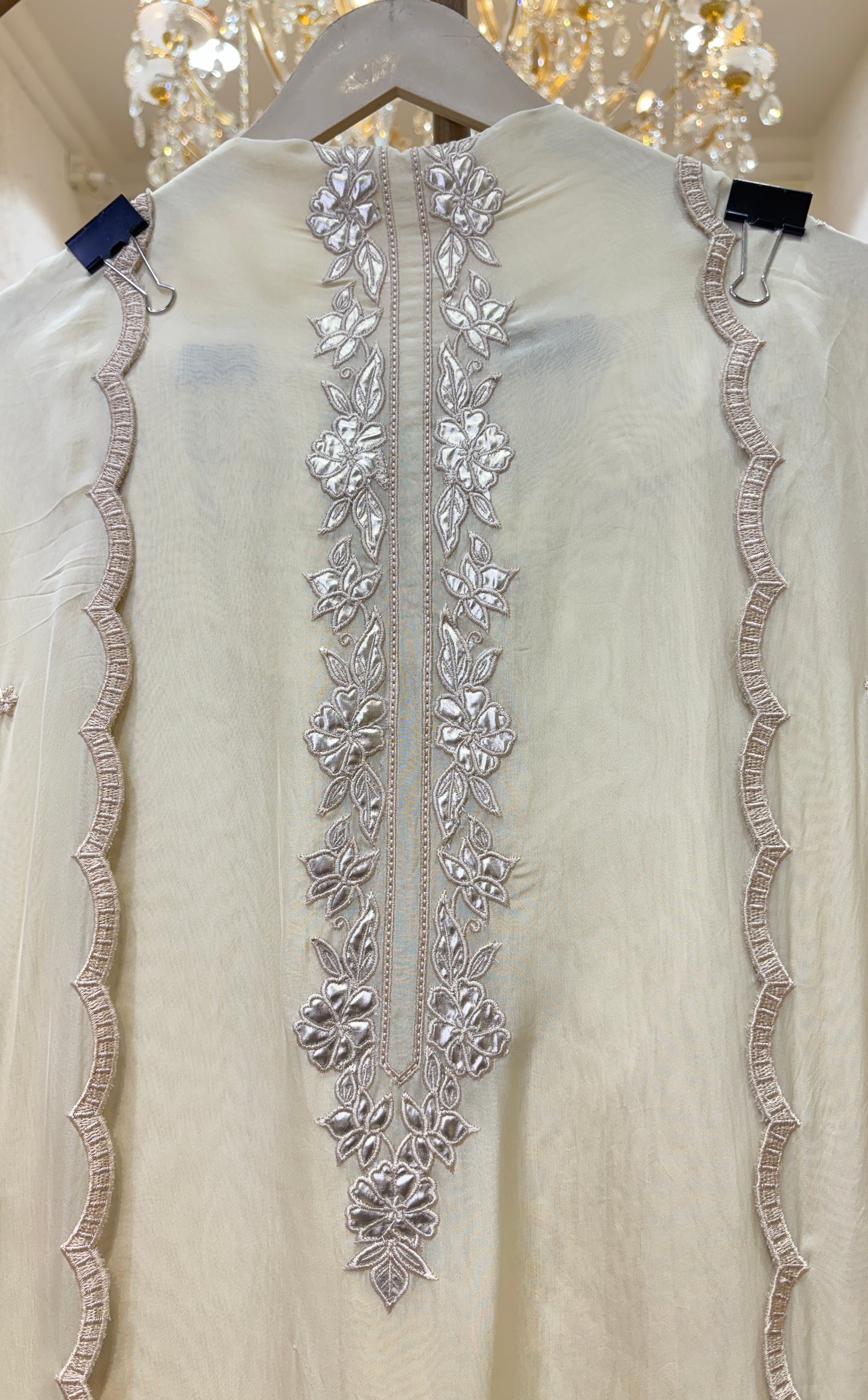 Ruhvani Leathercraft Organza Suit