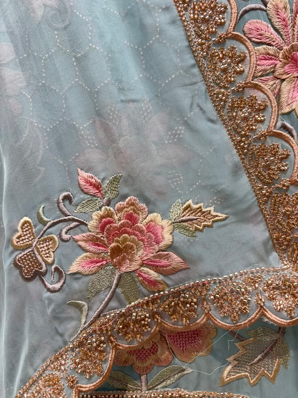 Ruhani Thread Organza Suit