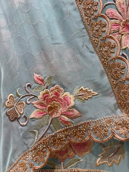 Ruhani Thread Organza Suit