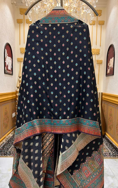Mahroza Banarasi Loom Suit (Black)