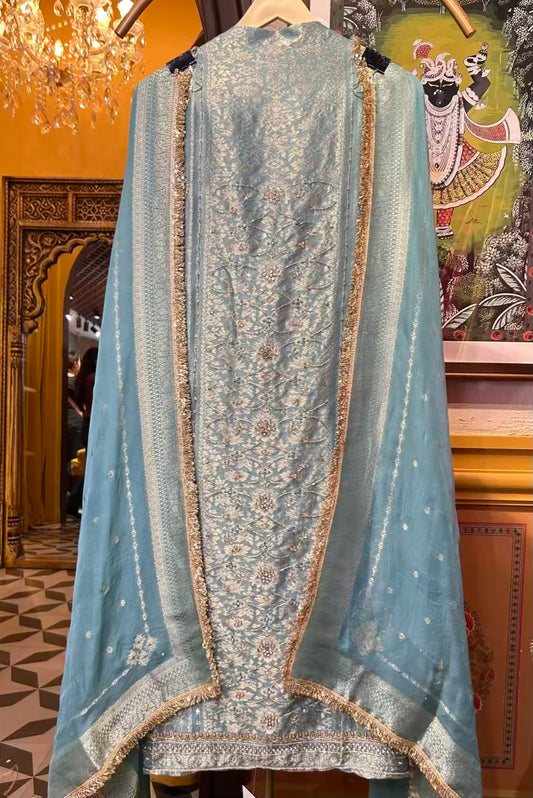Zarooni Banarasi Suit (Green)
