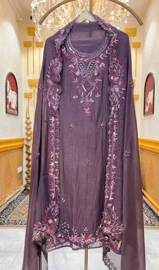 Reva Mirror Thread Mul Suit