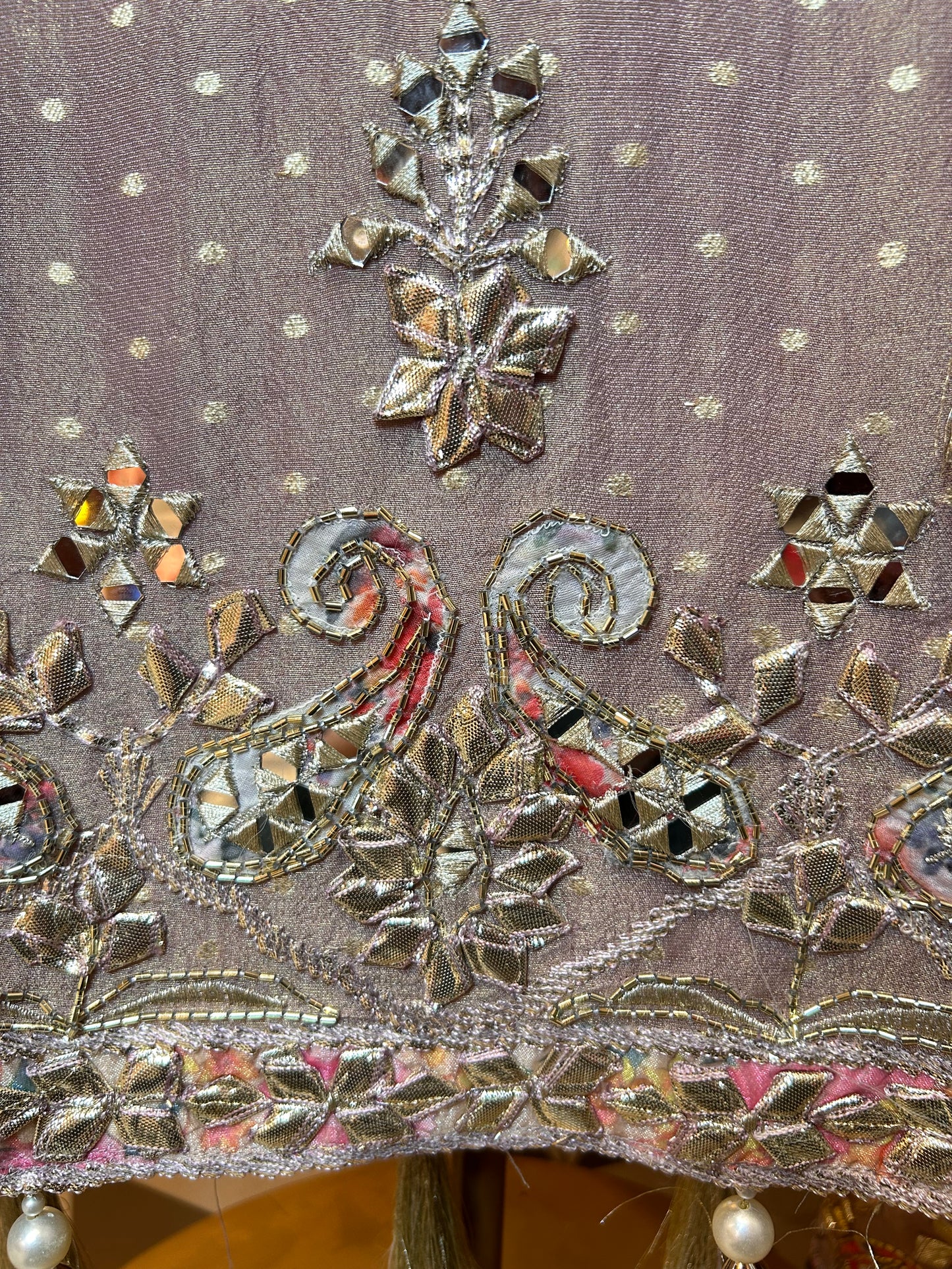 Aavira Shimmer Organza Suit (Lavender)