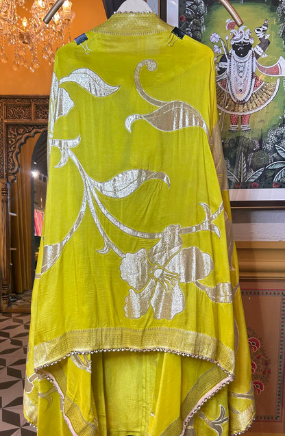 Naureh Organza Suit (Lime Green)