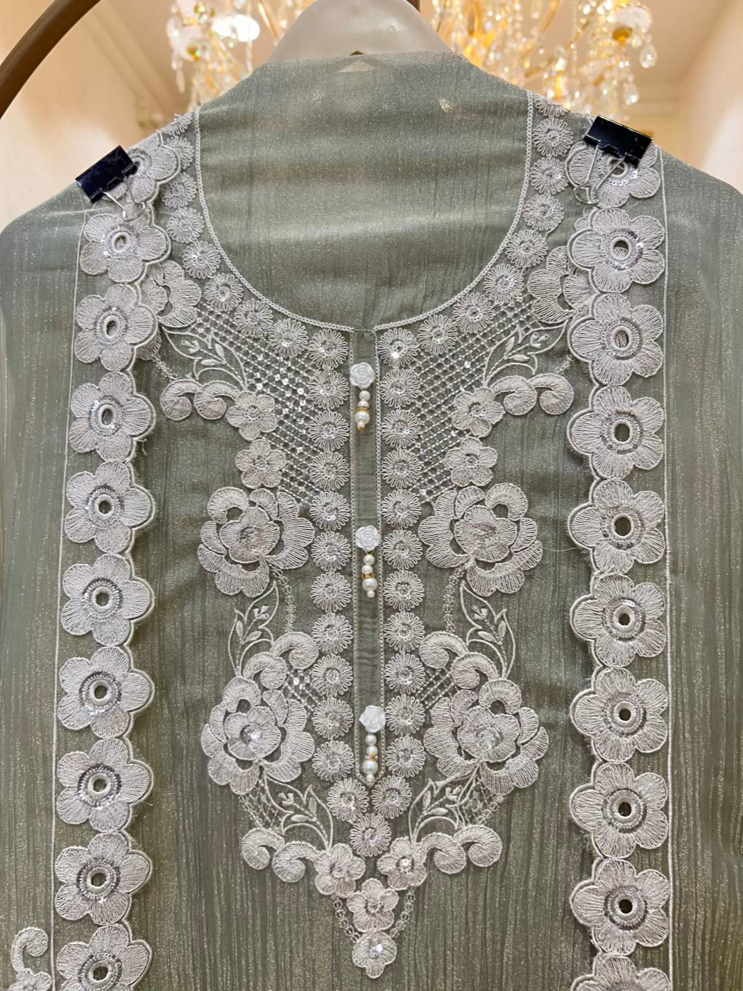 Mehrya Dori Spark Suit (Pista Green)