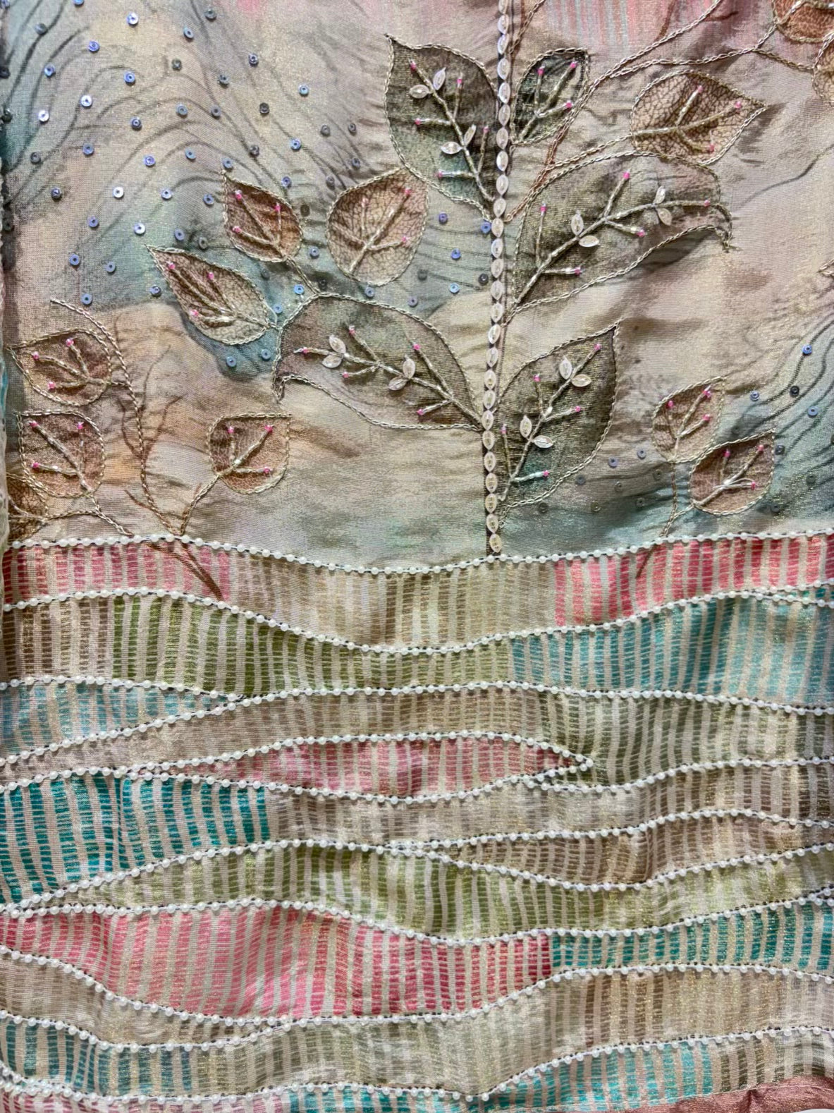 Elzara Shimmer Organza Suit