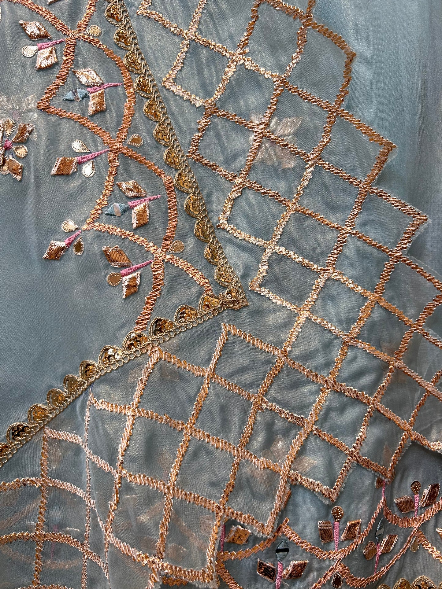 Nayra Mirror & Gotapatti Organza Suit