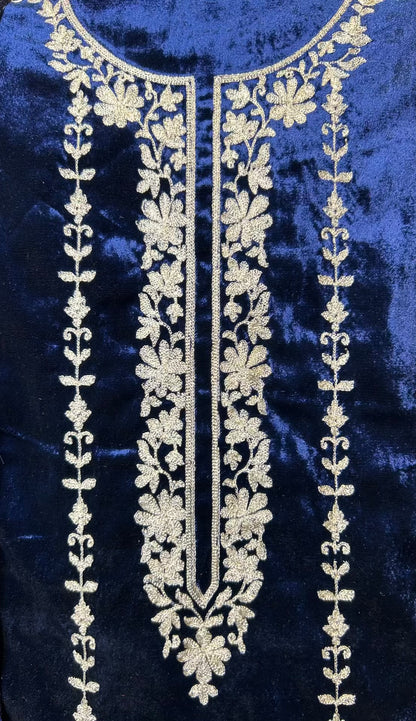 Zarfeen Velvet Suit (Blue)