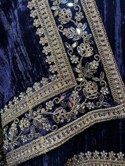 Mehrazar Velvet Suit (Blue)