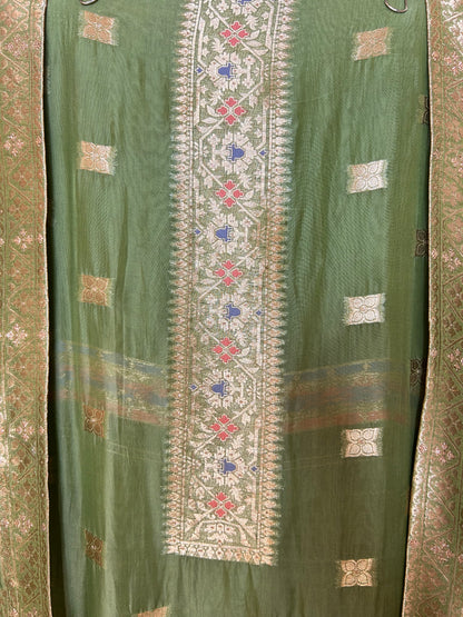 Afsana Banarasi Suit (Green)