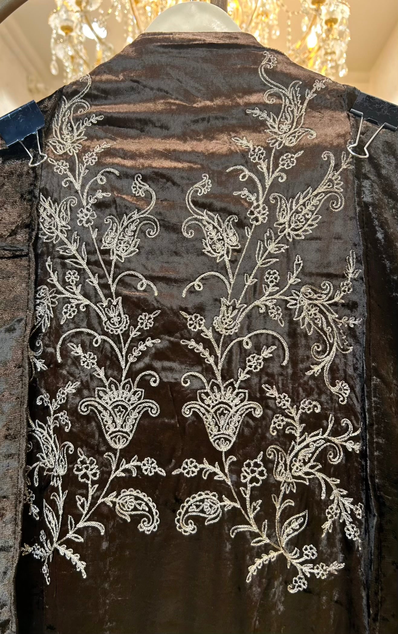 Riyanza Velvet Brocade Suit (copper)