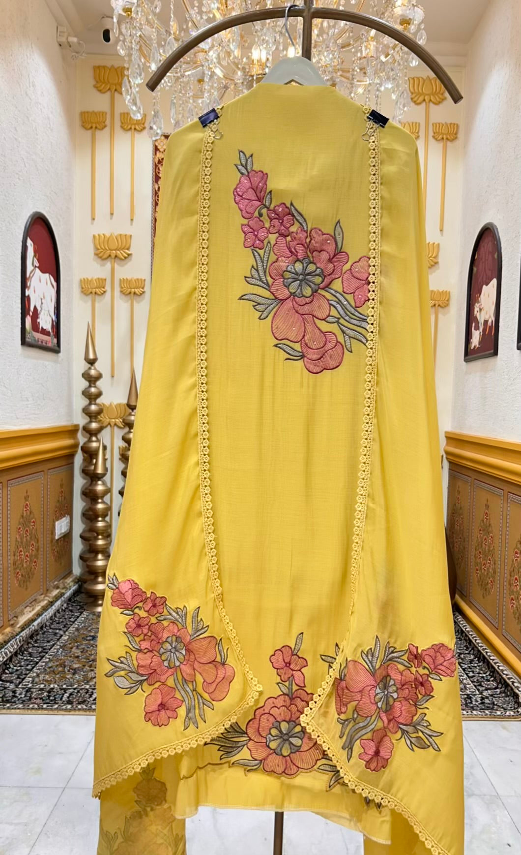 Elmyra Sequin Resham Chanderi Suit