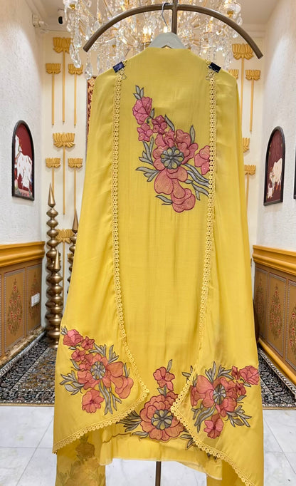 Elmyra Sequin Resham Chanderi Suit