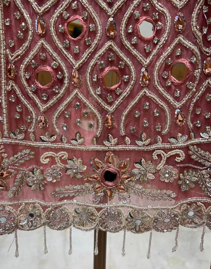 Husna Karigari Banarasi Suit (Pink)
