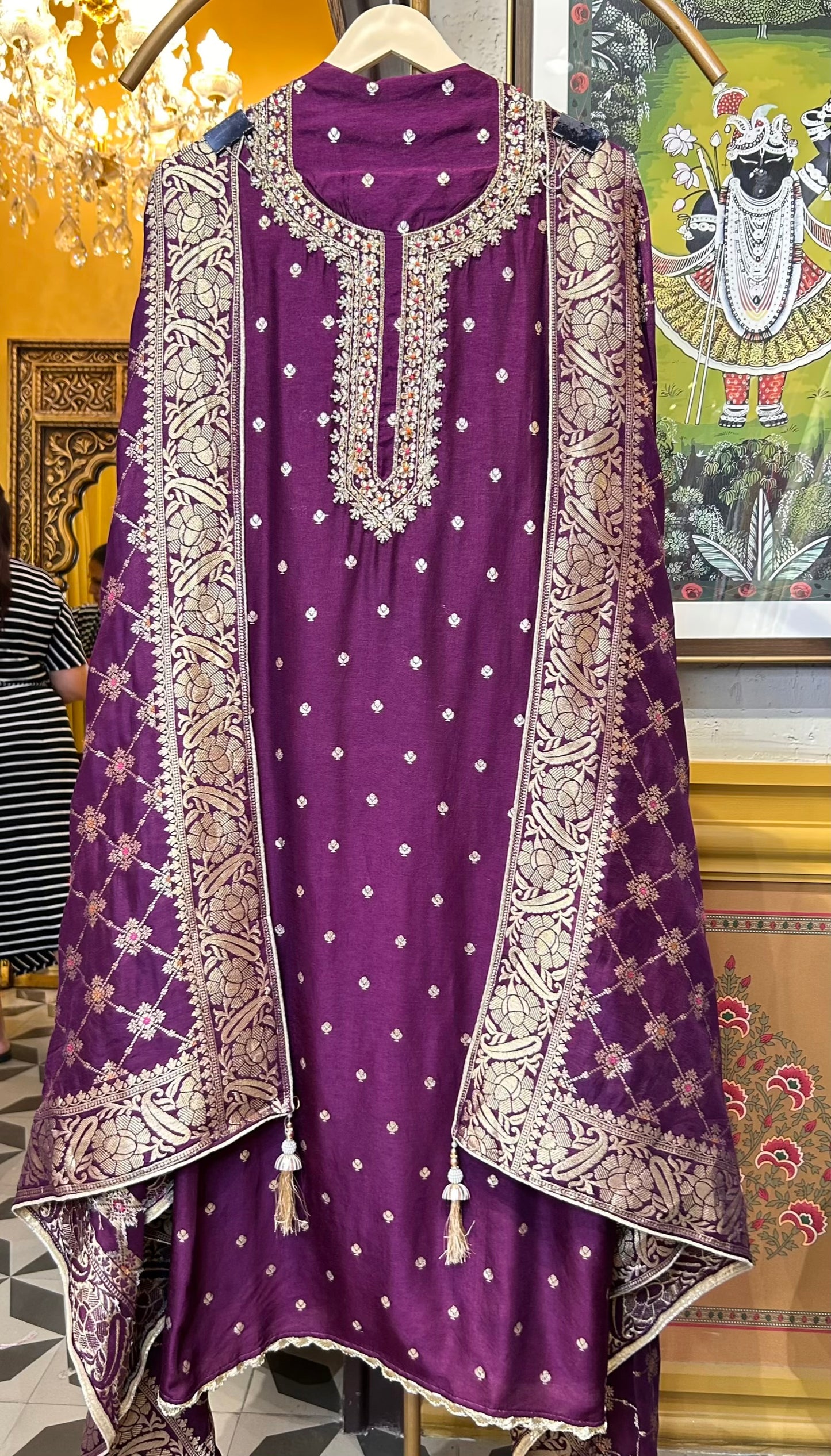 Gulnaaz Adaa Suit (Wine)