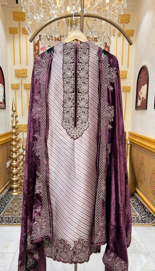 Zarwaab Banarasi Élan Suit (Pink)