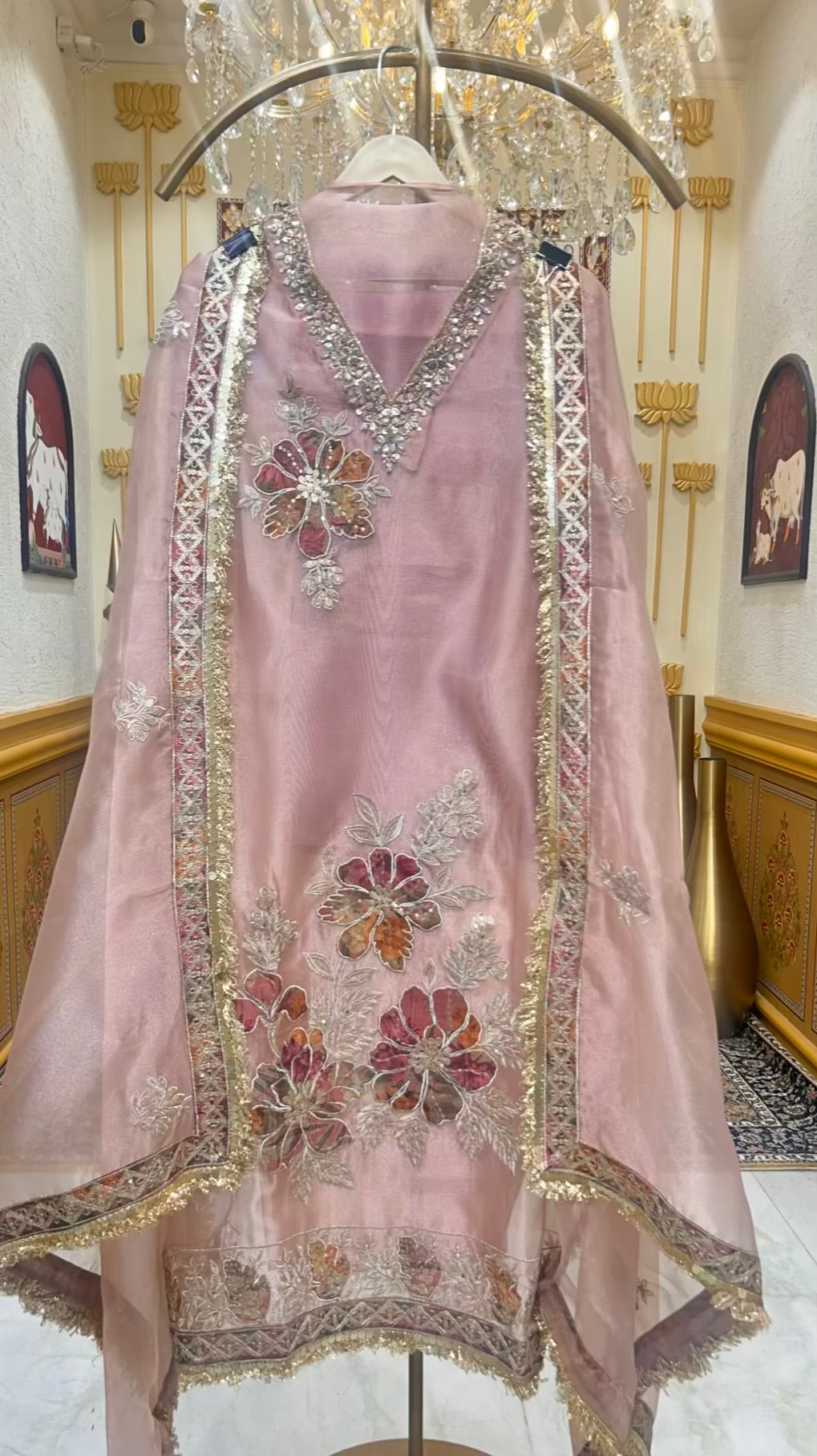 Zehraah Kinari Bloom Suit (Pink)