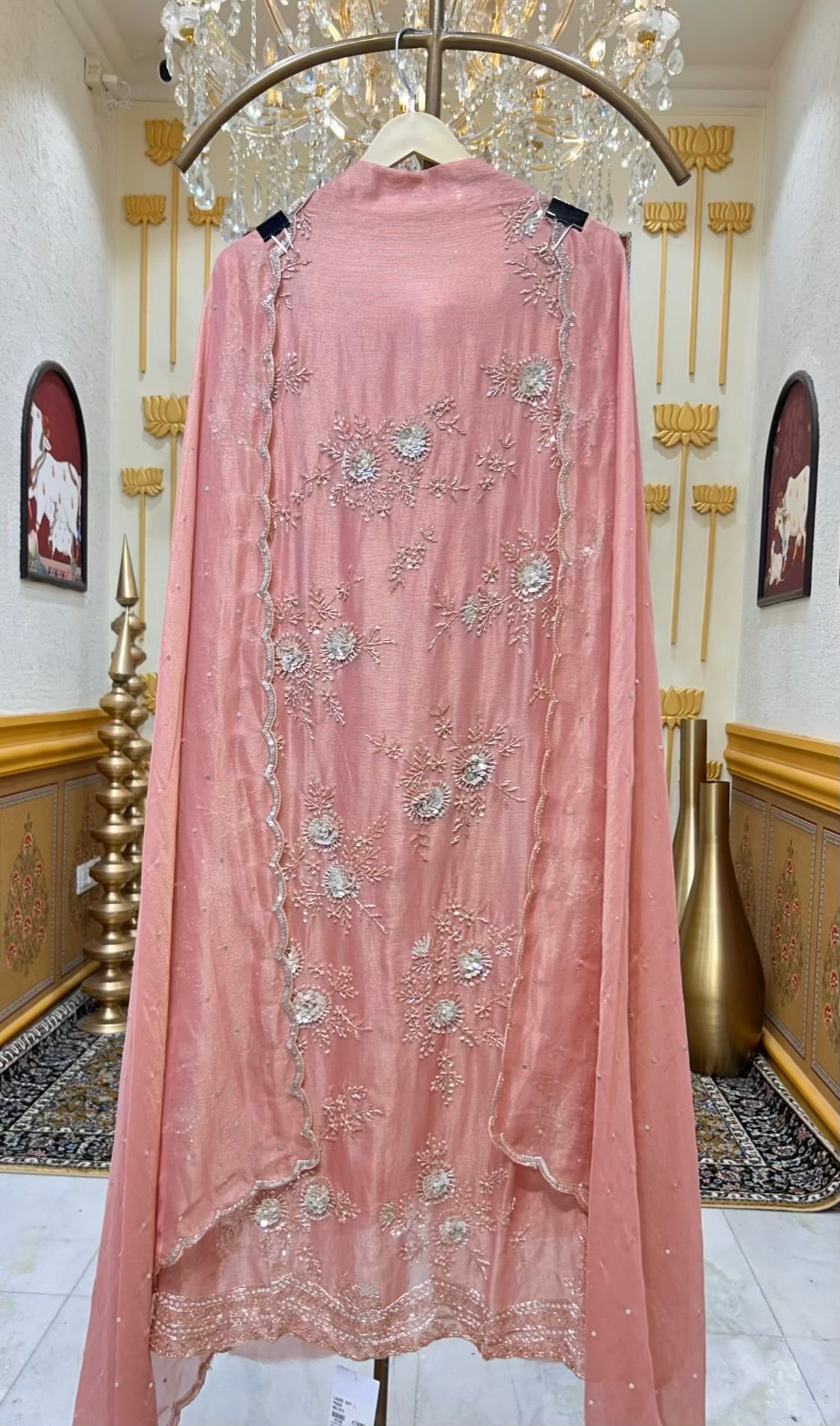 Zarisha Moti Chamak Suit (Peach)