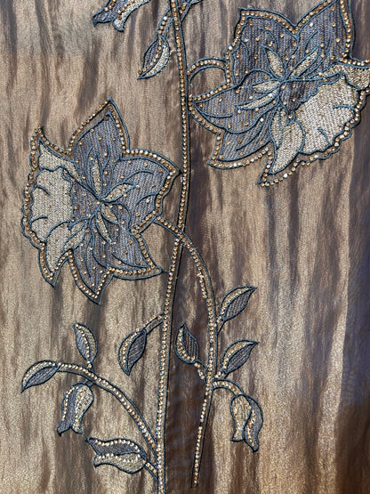 Sifat Shimmer Organza Suit (Blue)