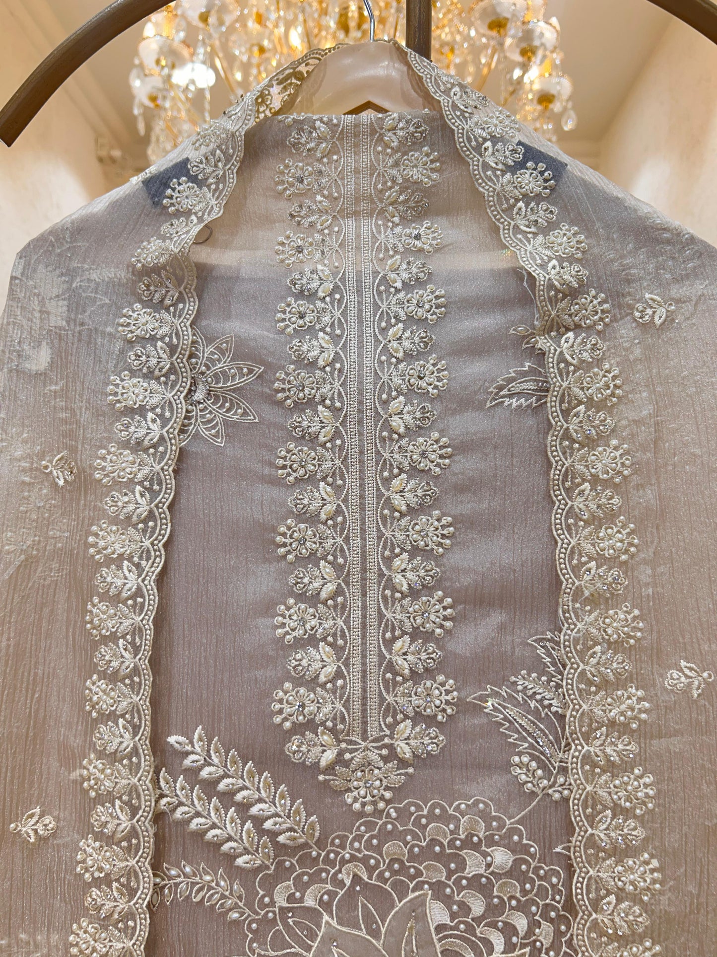 Mehrzeen Appliqué Tissue Suit