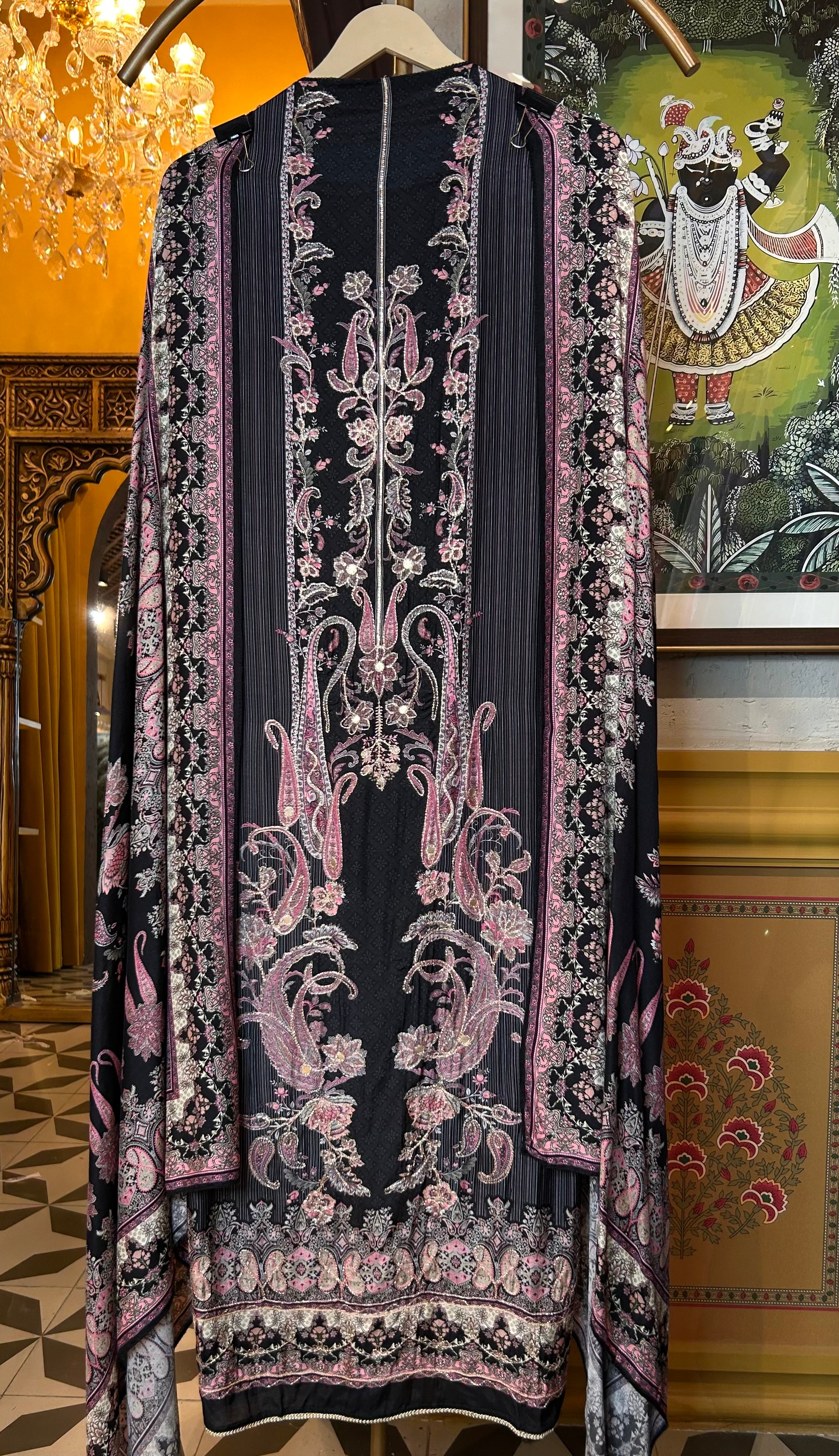 Naureen Muslin Suit (Black)