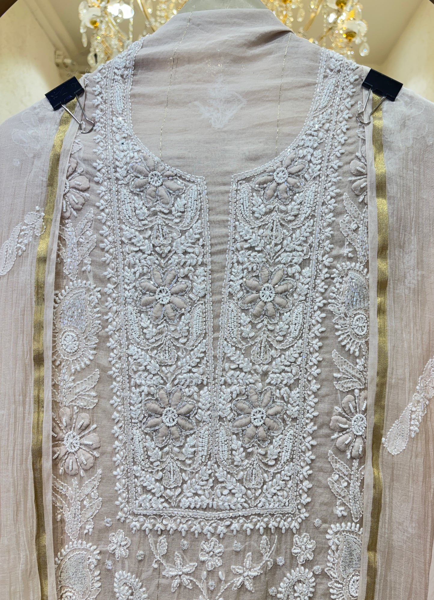 Zehvika Handcrafted Chanderi Suit