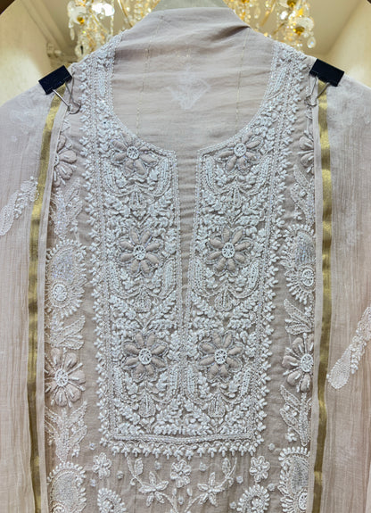 Zehvika Handcrafted Chanderi Suit