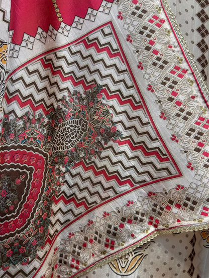 Zehraani Silk Naqsh Suit
