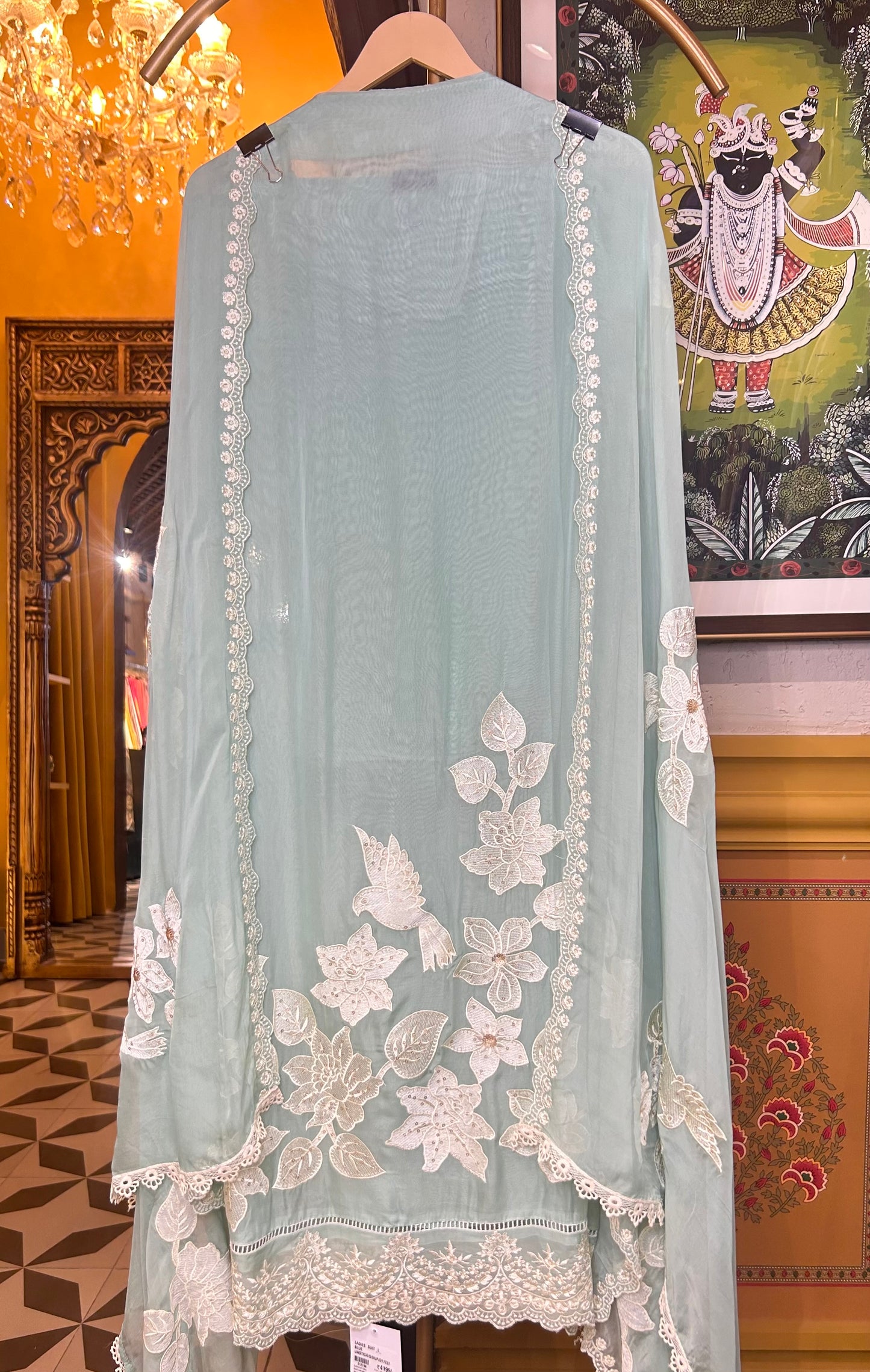 Gulaab Organza Suit (Blue)