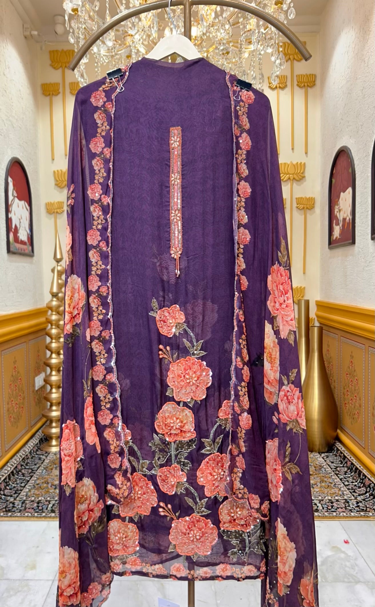 Zarhaya Karigari Suit (Purple)