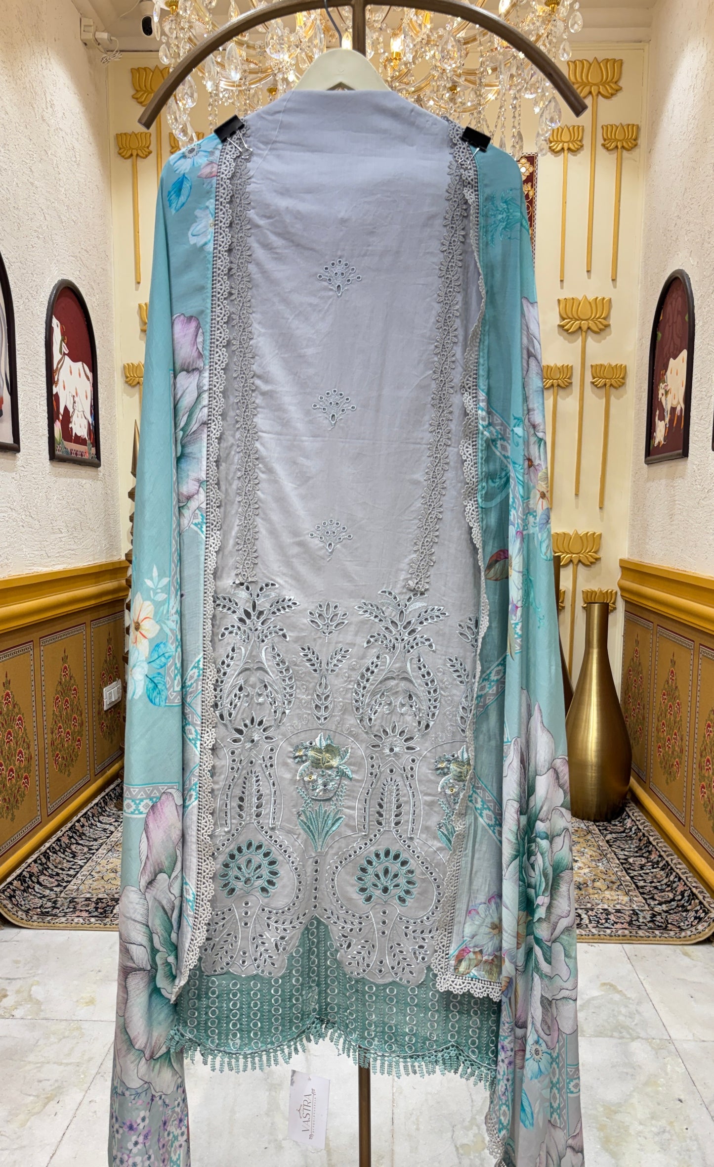 Elmeira Lace Cotton Suit