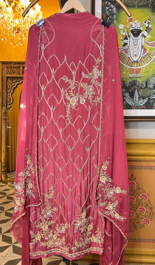 Inaaya Organza Suit (Pink)