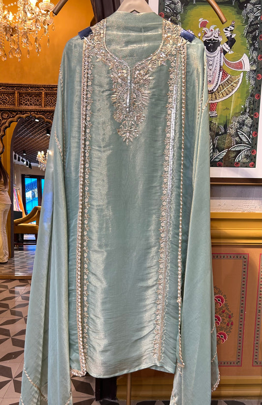 Gulraiz Organza Suit (Green)