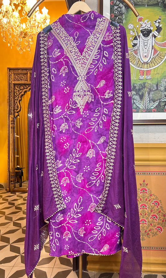 Inaayat Cotton Suit (Purple)
