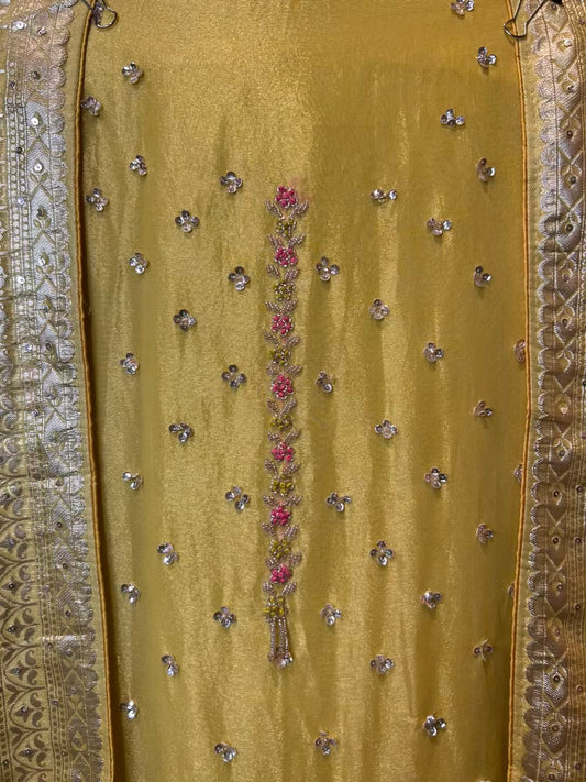 Zarmeira Organza Suit (Yellow)