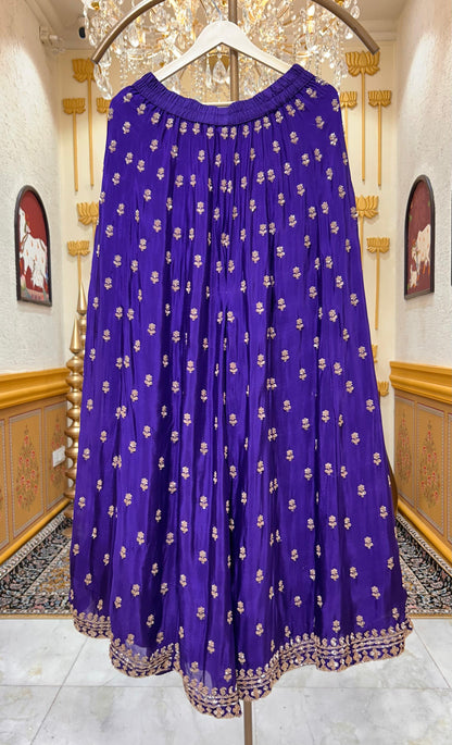 Elina Chinon Handwork Sharara Set (Purple)