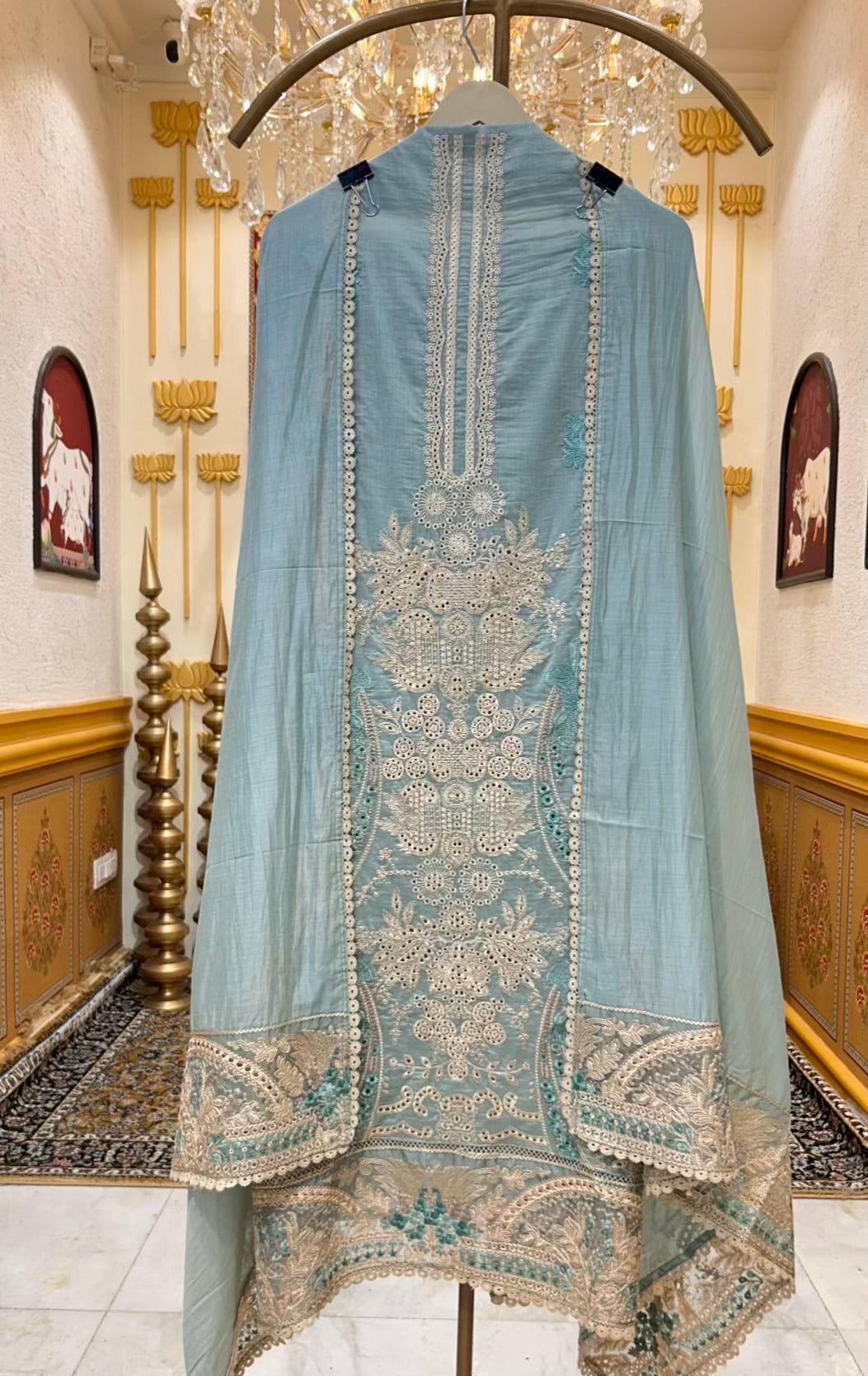 Zivara Chikankari Chanderi Suit