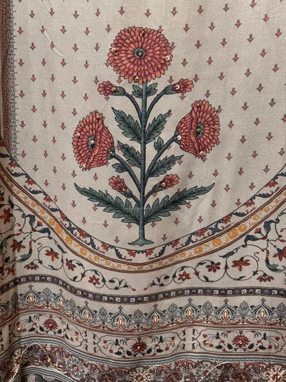 Zaybira Pashmina Suit (Ivory)