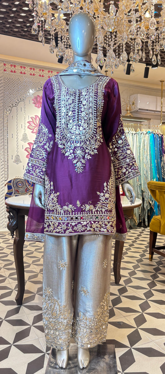 Aksheen Mirror Farshi Suit
