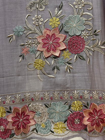 Nazneen Mul Naqsh Suit (Lavender)