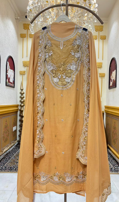 Meher Thread Patch Chanderi Suit