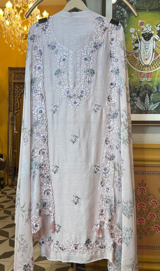 Iridesse Organza Suit (Ivory)