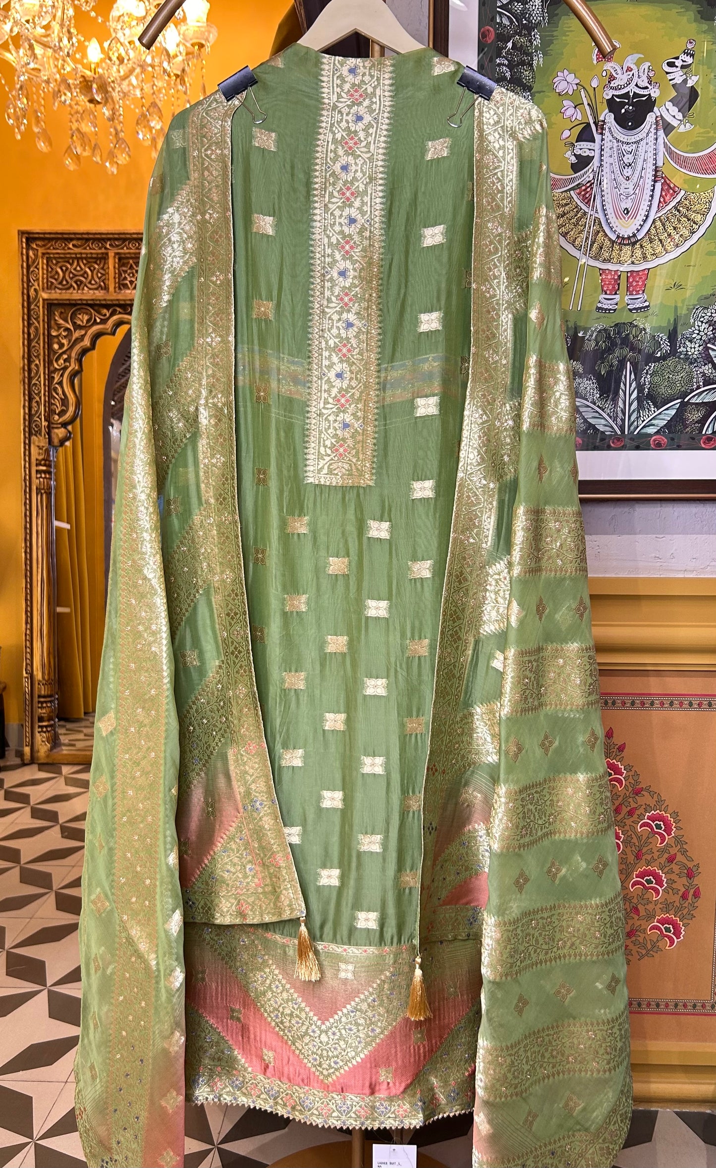 Afsana Banarasi Suit (Green)